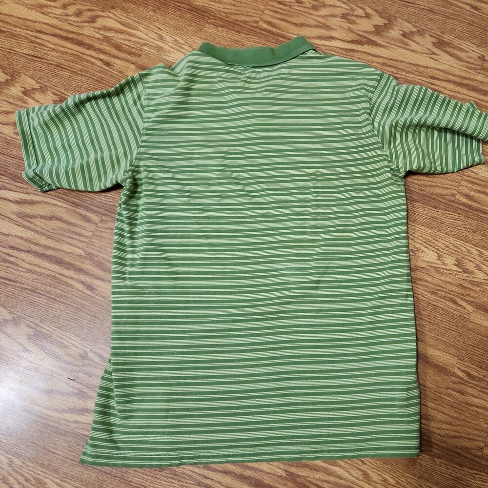 Columbia Omni-Wick Mens Large Performance Golf Polo Shirt Green Striped Casual - Picture 8 of 8